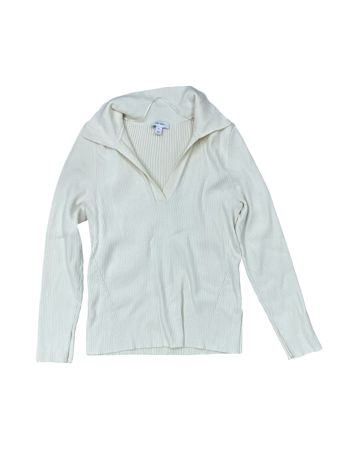 Sweater By On 34Th In Cream, Size:Xl