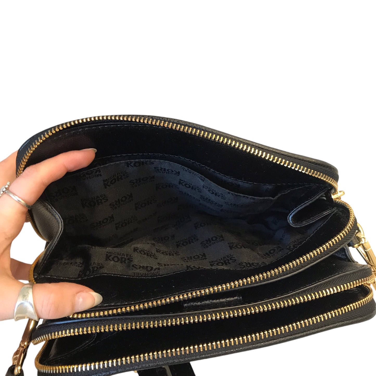 Crossbody Designer By Michael Kors In Black, Size:Small