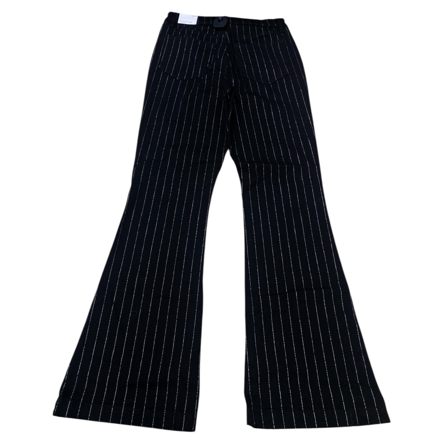 Jeans Flared By Loft In Black & Silver, Size:6