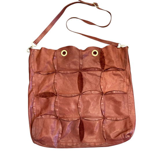 Handbag Leather By Pulicati In Brown, Size:Large