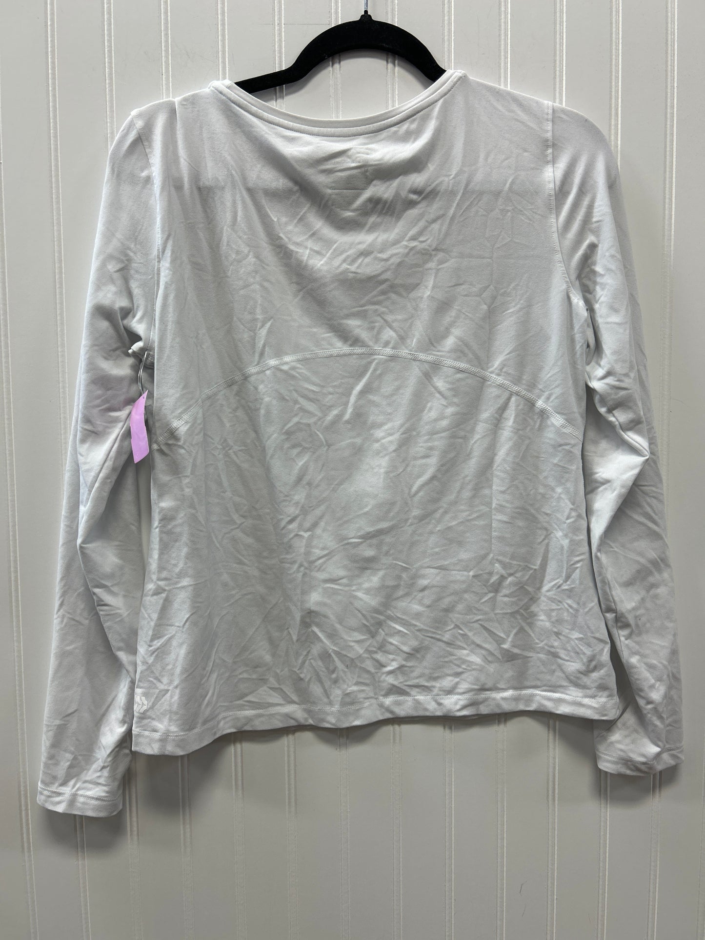 Athletic Top Ls Crewneck By All In Motion In White, Size:M