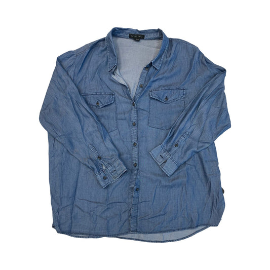 Top Ls By Sanctuary In Blue Denim, Size:2X