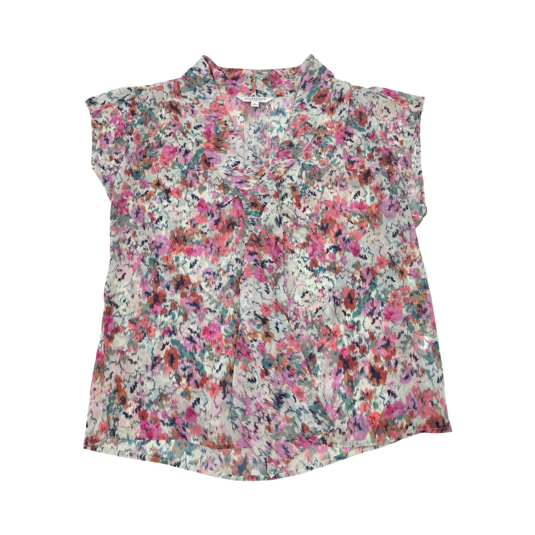 Top Sleeveless By Liverpool In Multi, Size:L