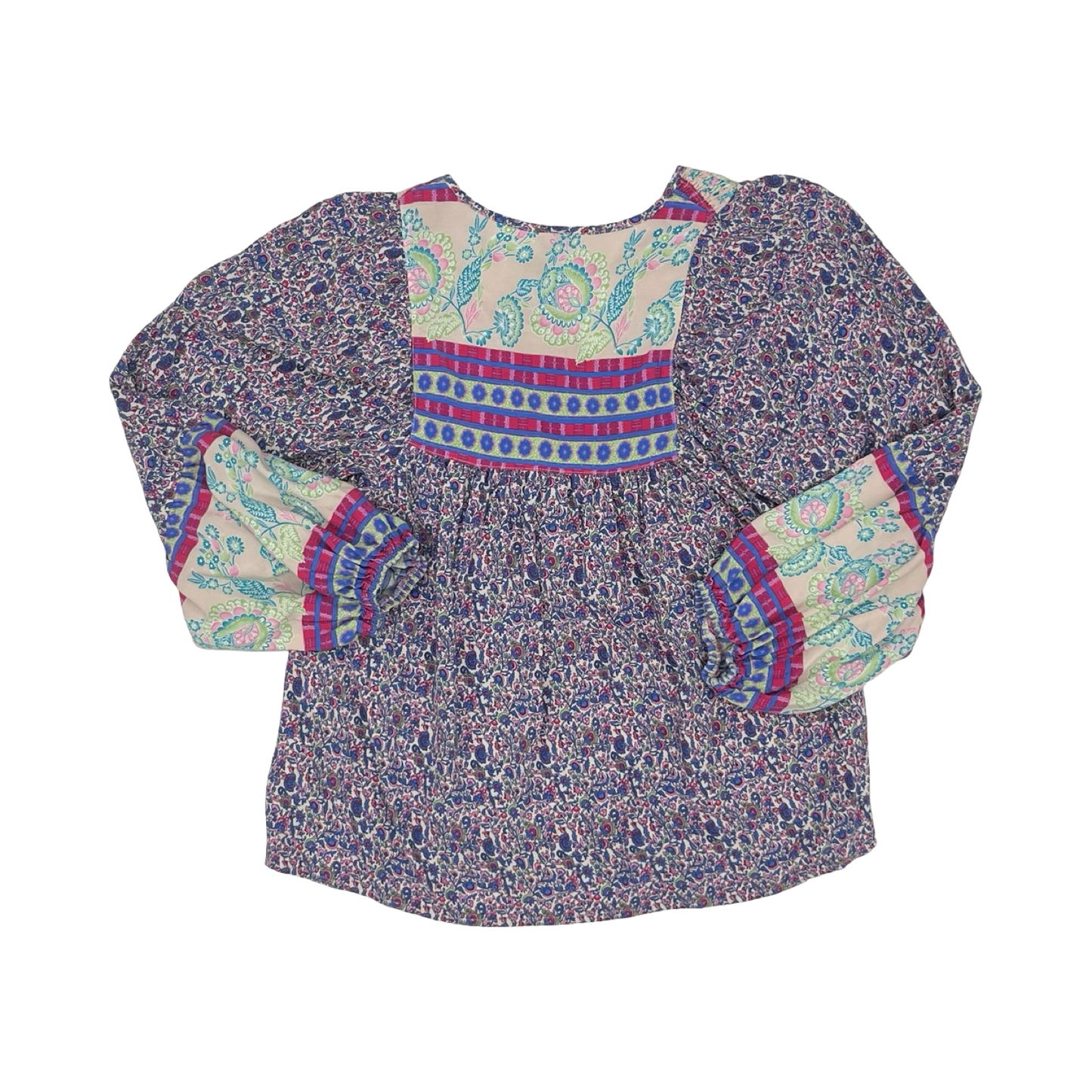 Blouse Ls By Grace + Karma In Multi, Size:M
