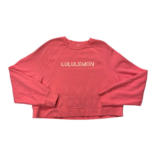 Athletic Sweatshirt Crewneck By Lululemon In Pink, Size:Xl