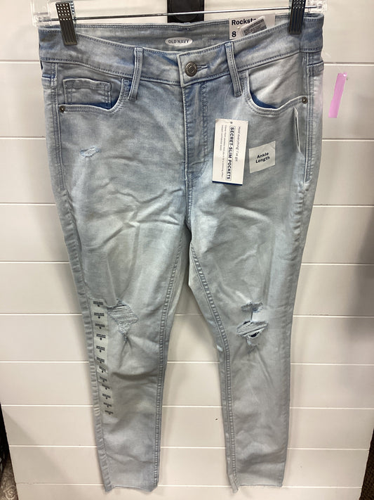 Jeans Skinny By Old Navy In Blue Denim, Size:8