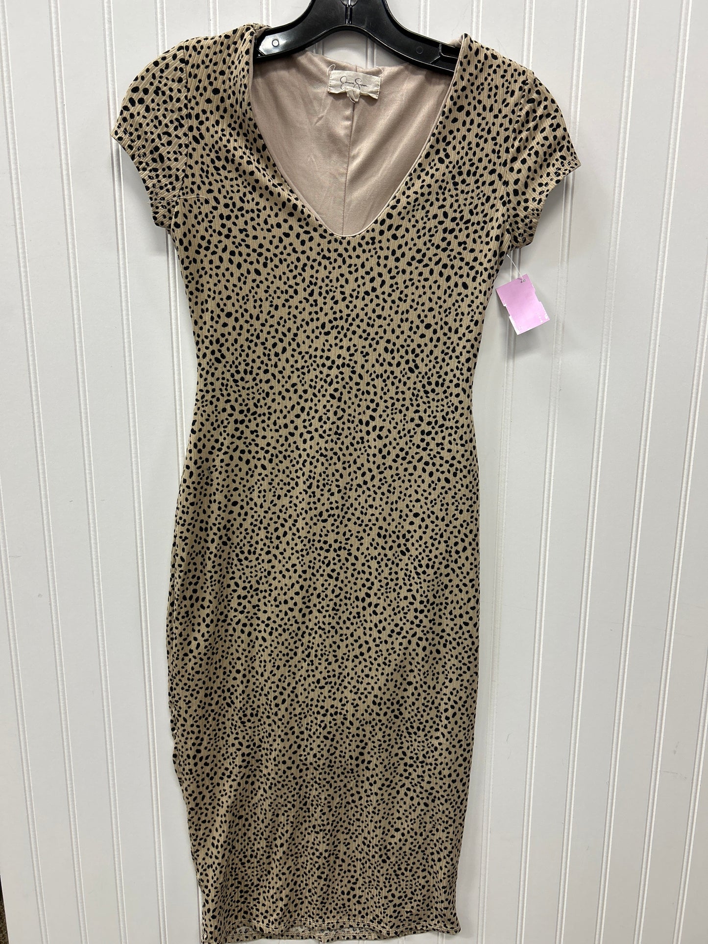 Dress Casual Midi By Jessica Simpson In Animal Print, Size:M