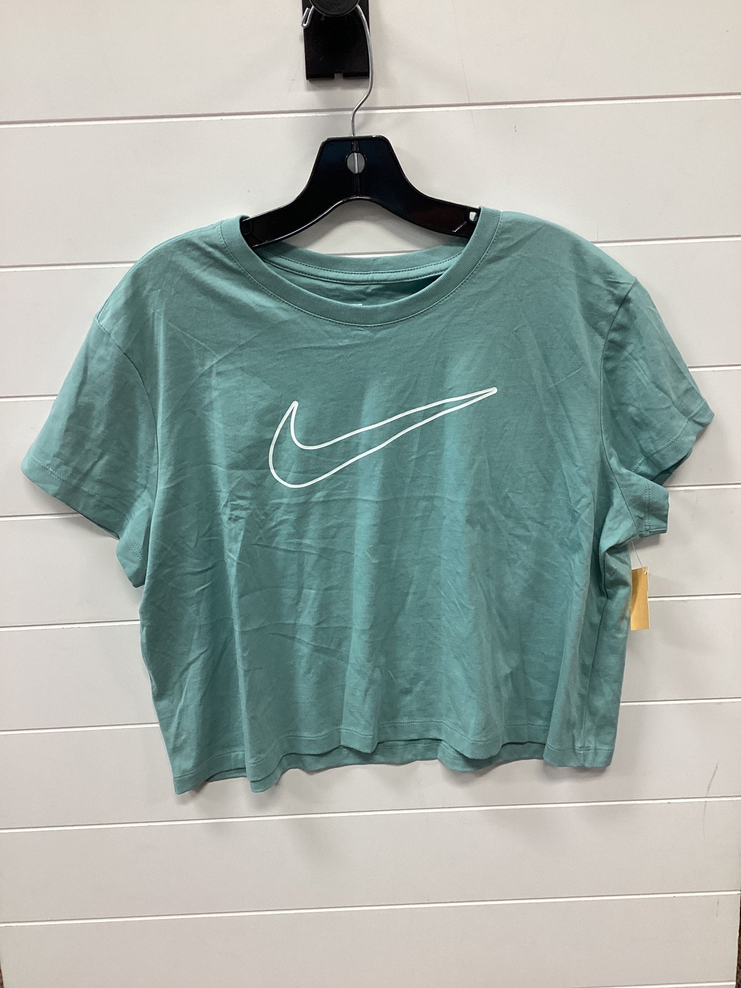 Athletic Top Ss By Nike Apparel In Green, Size:Xl