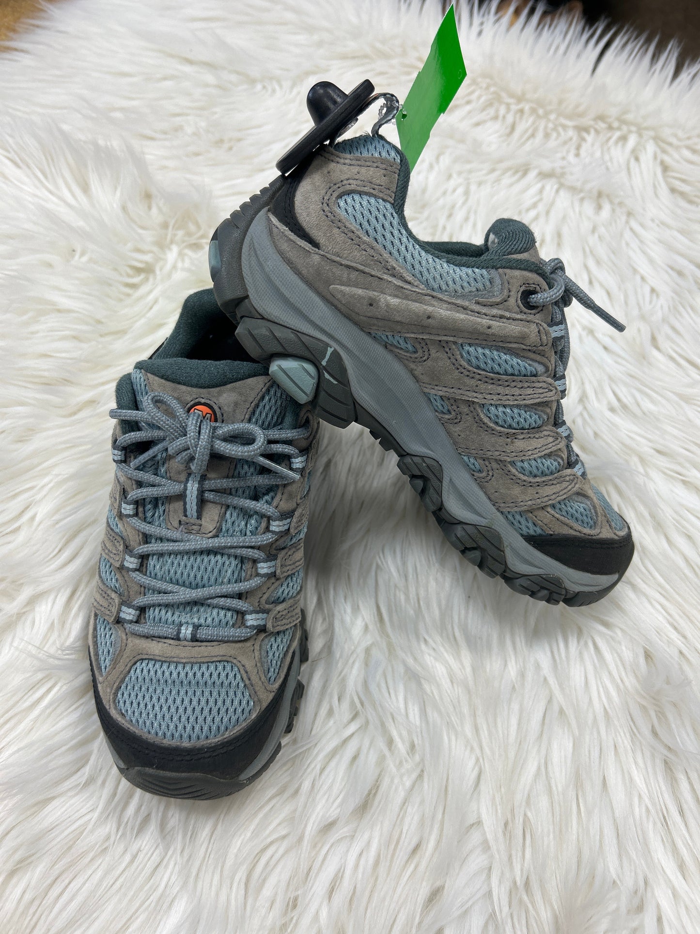 Shoes Hiking By Merrell In Blue & Grey, Size:6.5