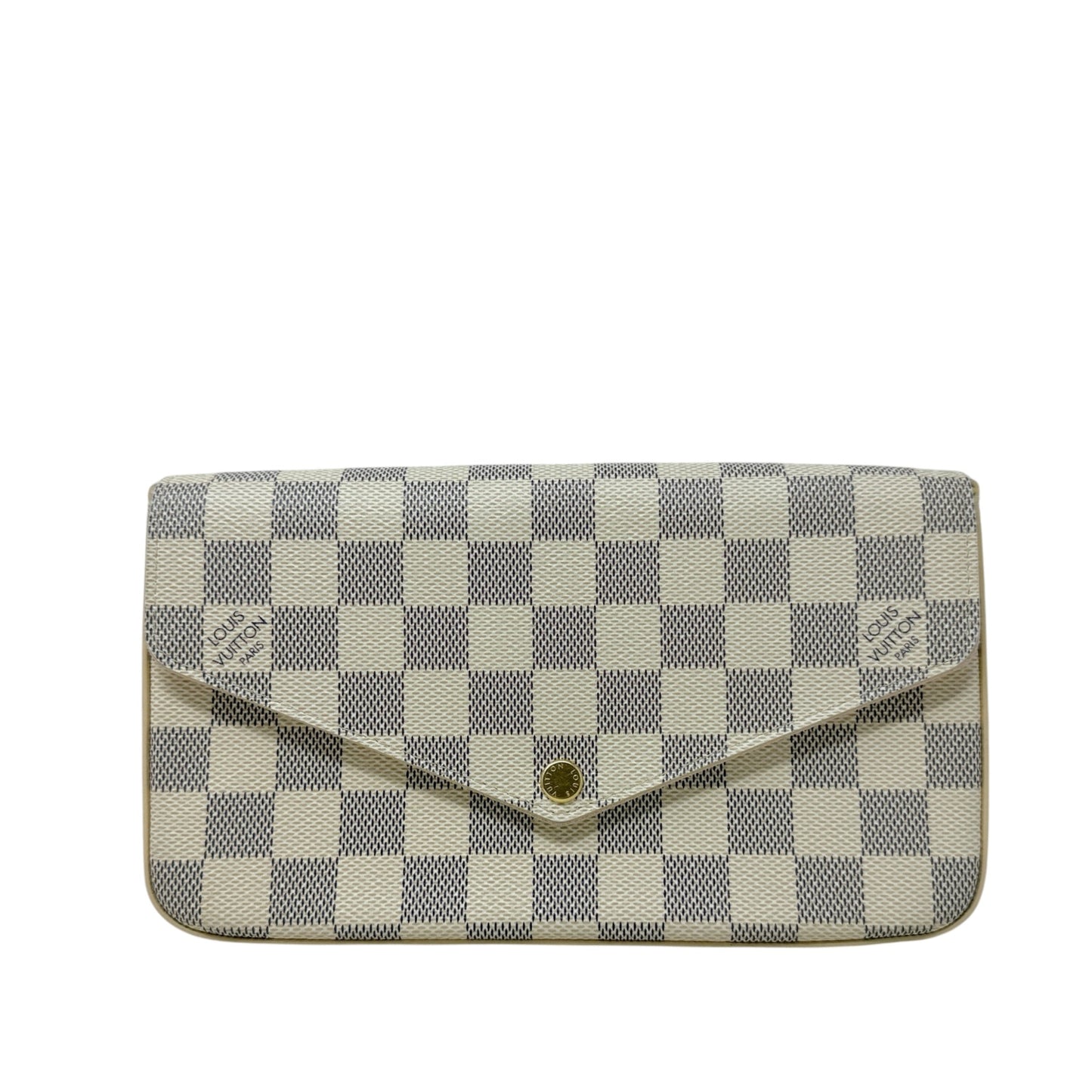 Pochette Félicie In Damier Azur Canvas Luxury Designer By Louis Vuitton, Size: Small