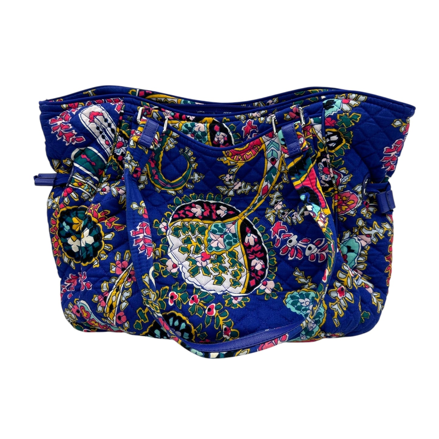 Handbag By Vera Bradley In Blue & Yellow, Size:Large