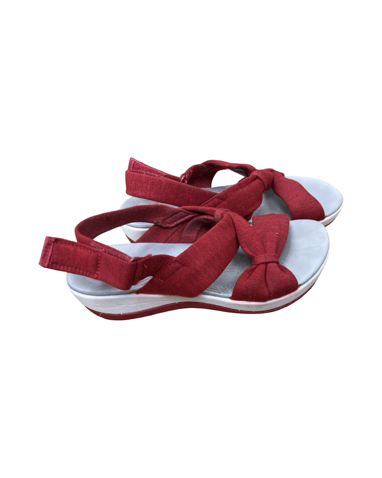 Sandals Flats By Clarks In Red, Size:7