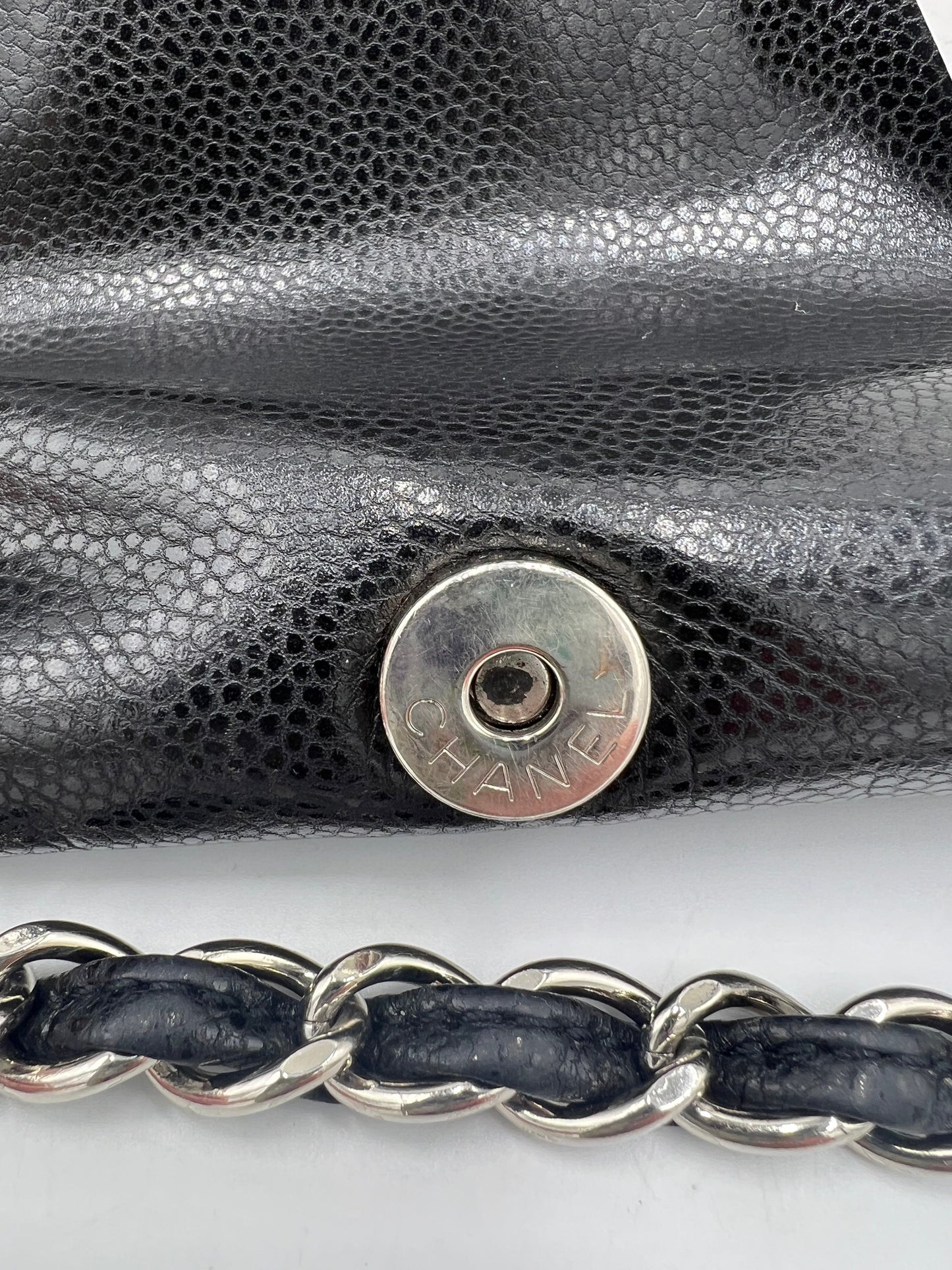Chanel Caviar Leather Timeless CC Flap Handbag