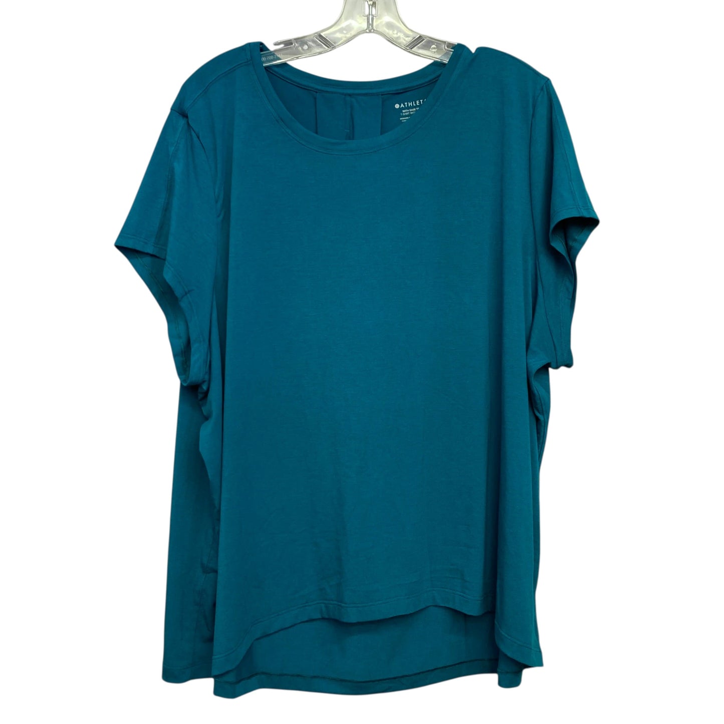 Athletic Top Ss By Athleta In Teal, Size:Xl