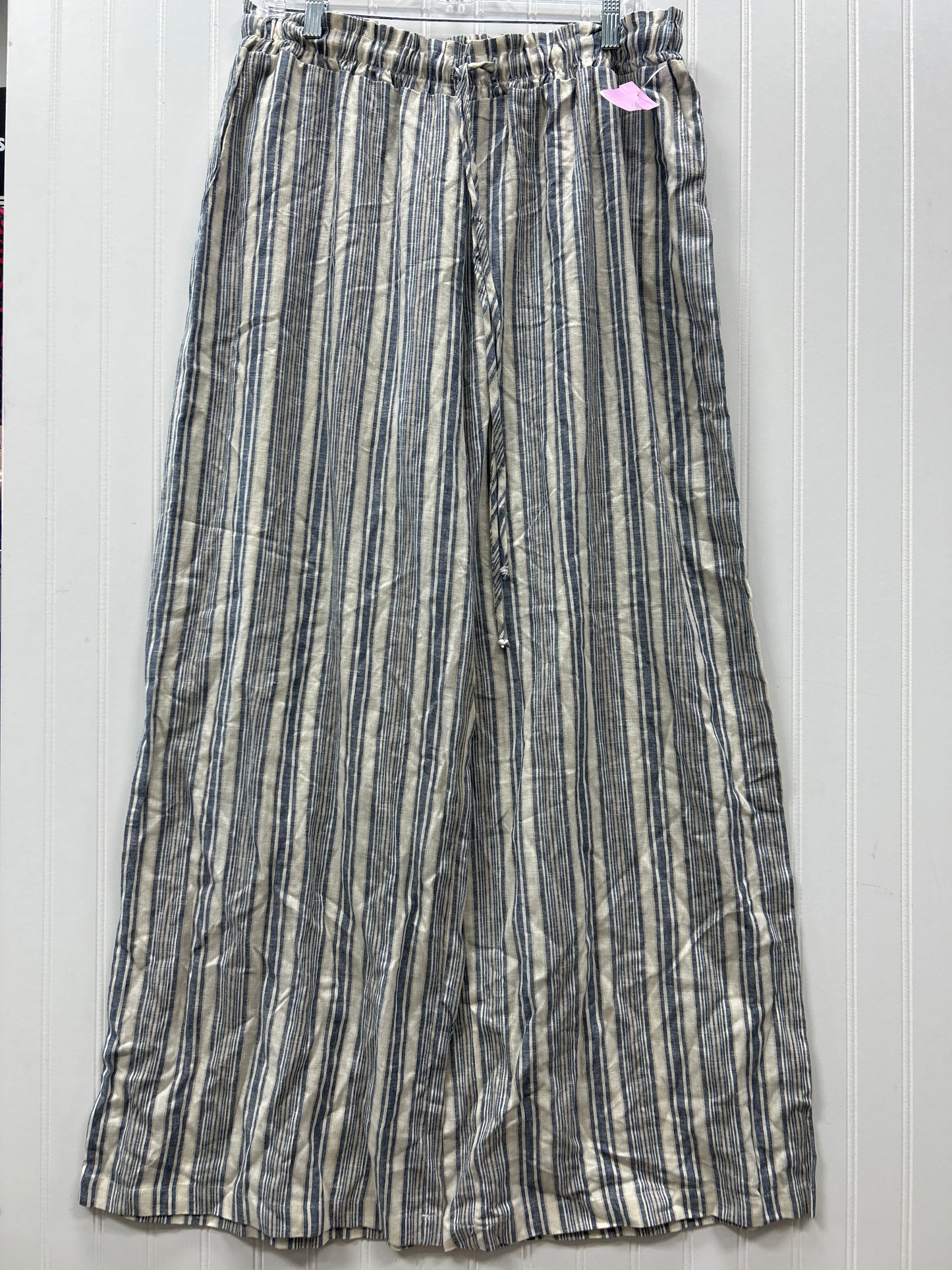 Pants Linen By Cmc In Blue & White, Size:2X