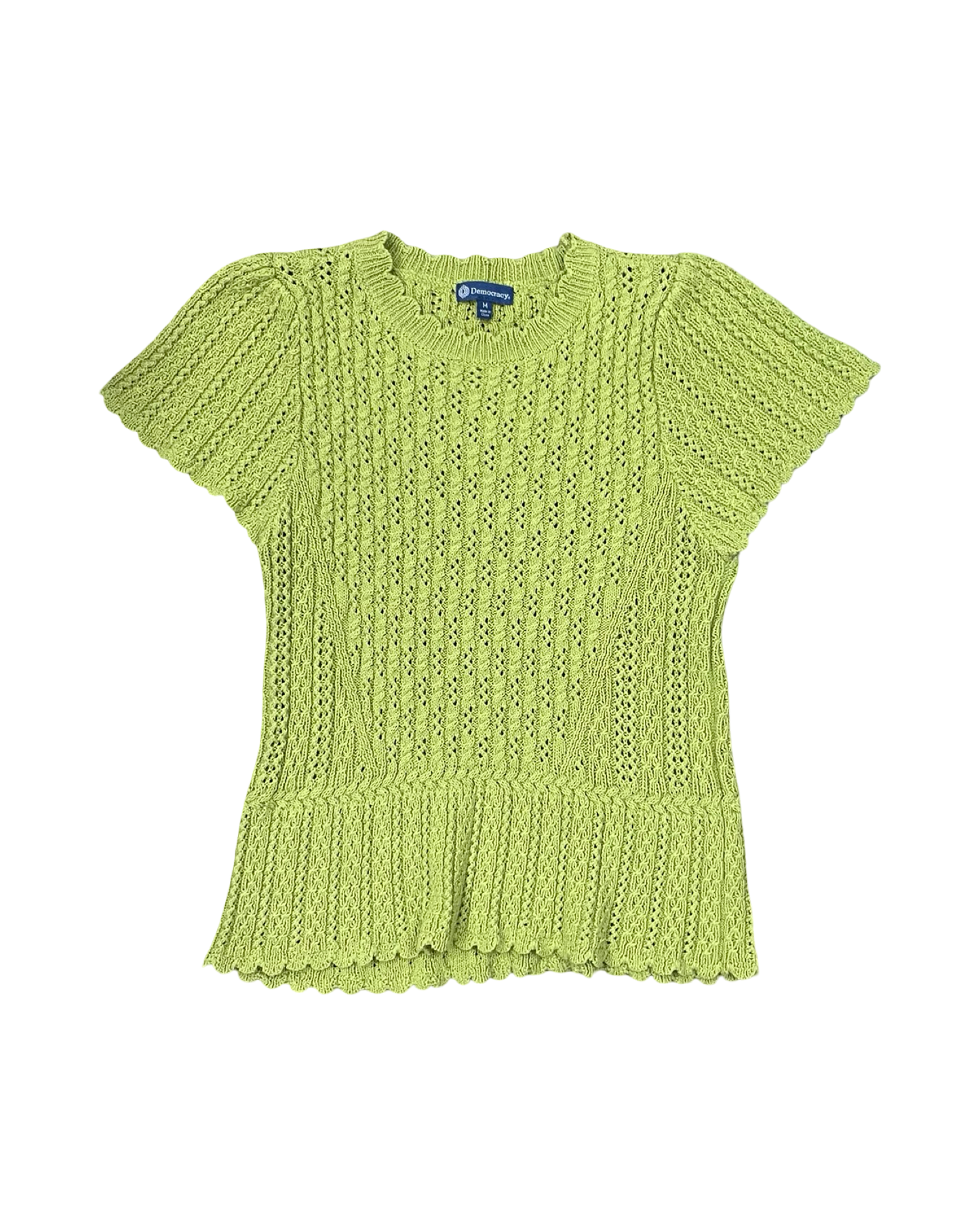 Sweater Ss By Democracy In Green, Size:M