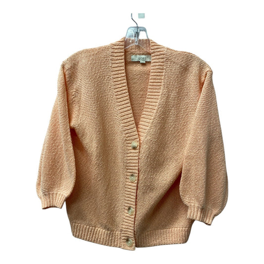 Sweater Cardigan By Loft In Orange, Size:S