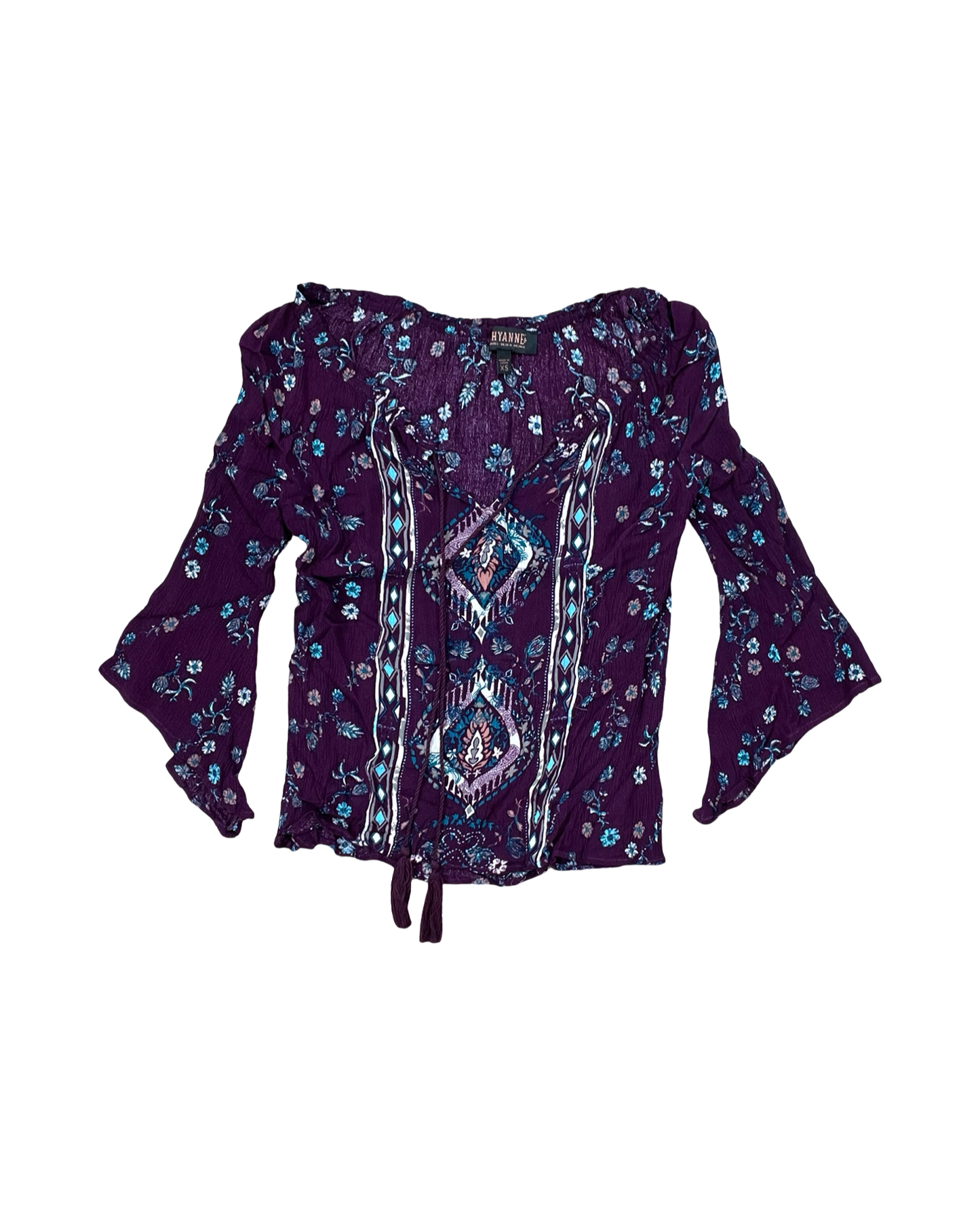 Top 3/4 Sleeve By Shyanne In Purple, Size:Xs