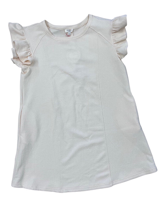 Dress Casual Short By Umgee In Cream, Size:M