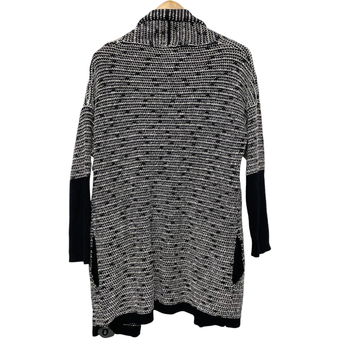 Sweater Cardigan By Lysse In Black & White, Size:S