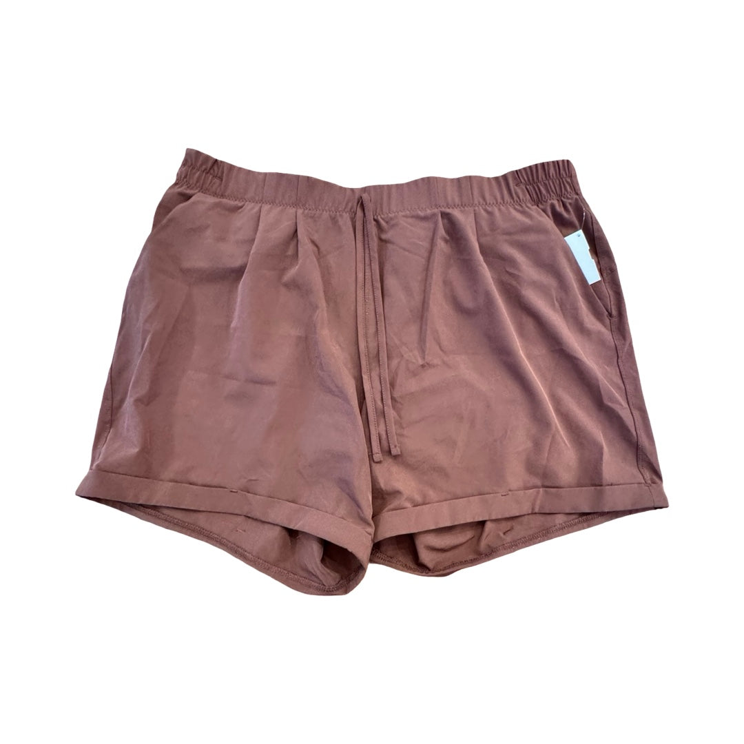 Athletic Shorts By Zyia In Brown, Size:Xxl