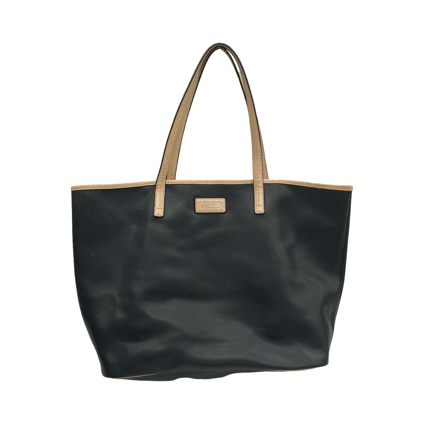 Handbag Designer By Coach In Black & Brown, Size:Large