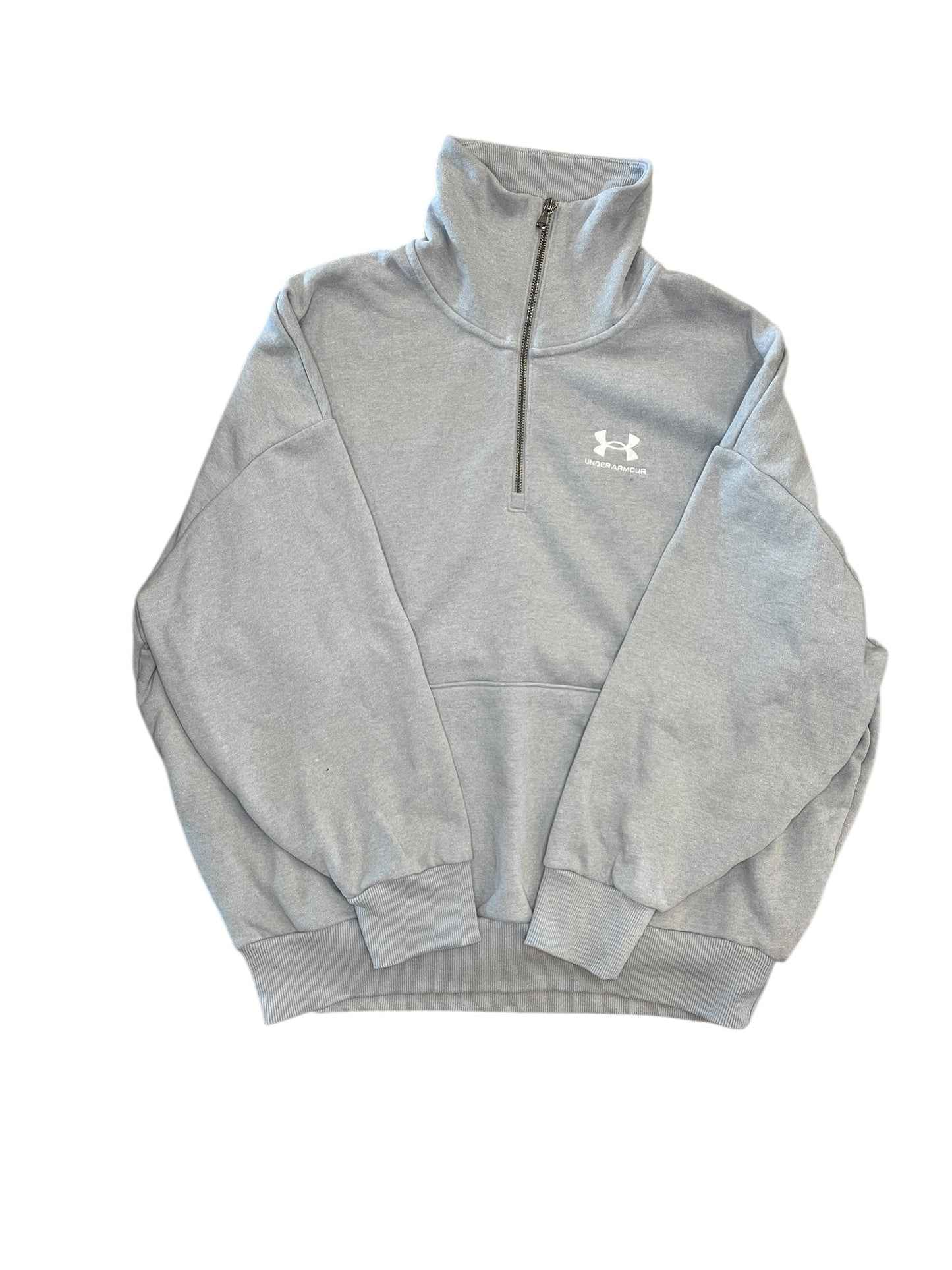 Athletic Sweatshirt Collar By Under Armour In Grey, Size:L