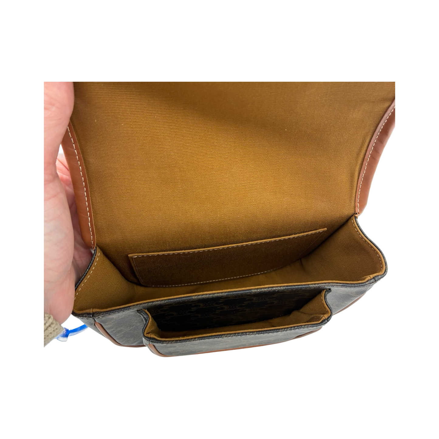 Crossbody Luxury Designer By Celine In Brown, Size:Small