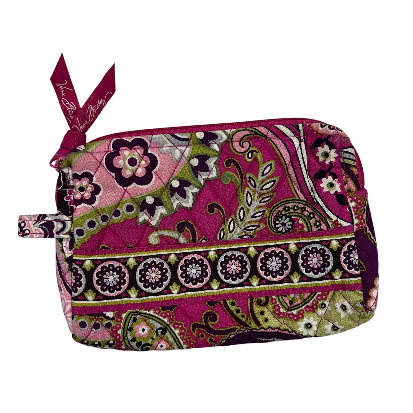 Makeup Bag By Vera Bradley In Pink & Purple, Size:Small