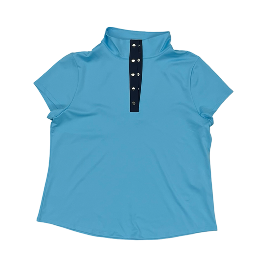 Athletic Top Ss By Chicos In Blue, Size:L