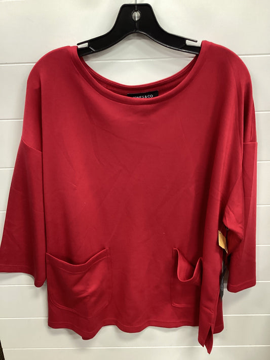 Top Ls By Jones And Co In Red, Size:1X