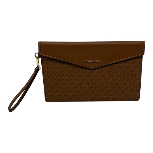 Clutch Designer By Michael Kors In Brown, Size:Large