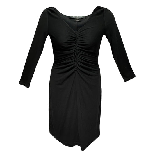 V-Neck Ruched Long Sleeve Dress Luxury Designer By St John Collection In Black, Size: 6