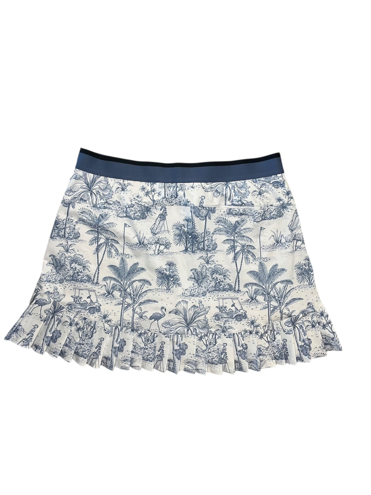 Skirt Mini & Short By Lady Hagen In Blue & White, Size:Xl