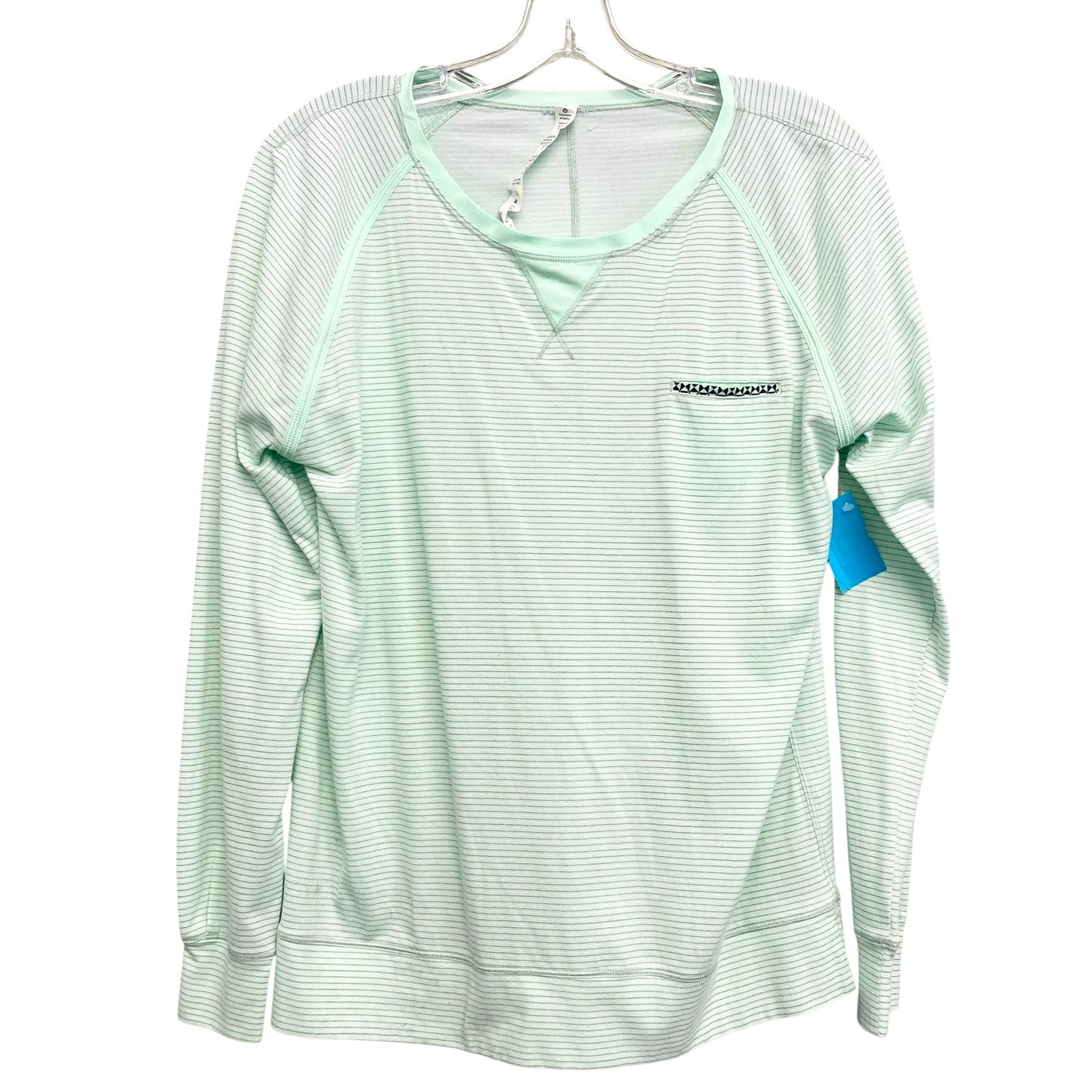 Athletic Top Ls Crewneck By Lululemon In Green, Size:M