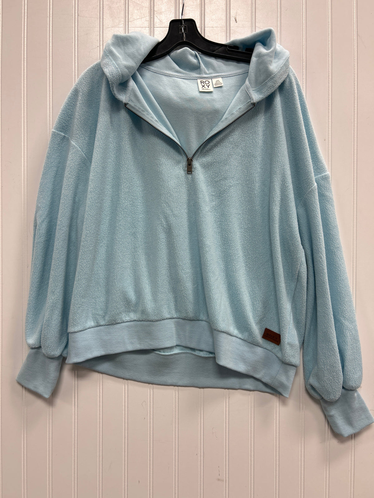 Athletic Top Ls Hoodie By Roxy In Blue, Size:L