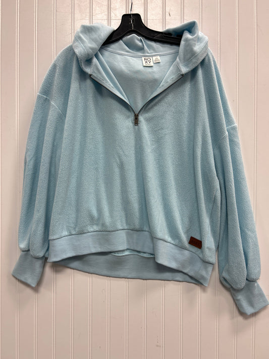 Athletic Top Ls Hoodie By Roxy In Blue, Size:L