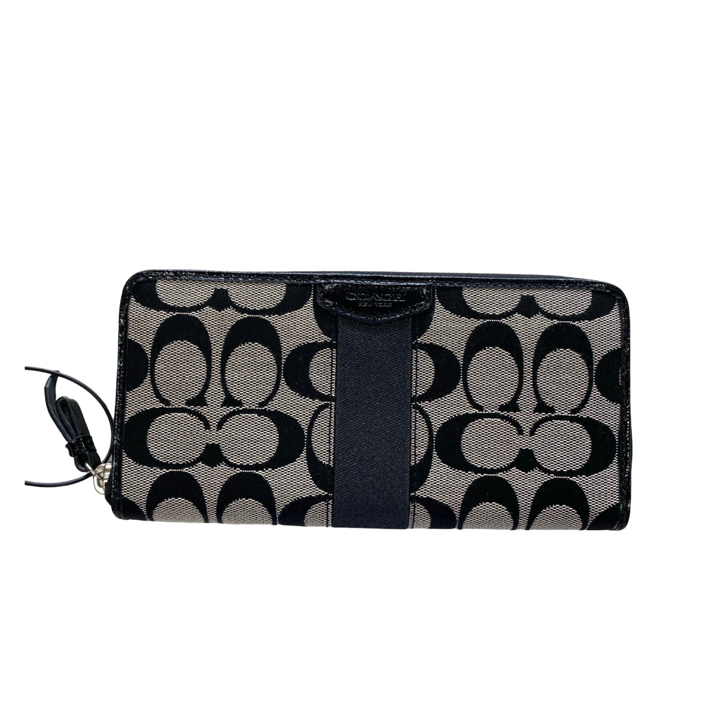 Wallet Designer By Coach In Black & Grey, Size:Large