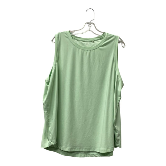 Athletic Top Ss By Dsg Outerwear In Green, Size:2X