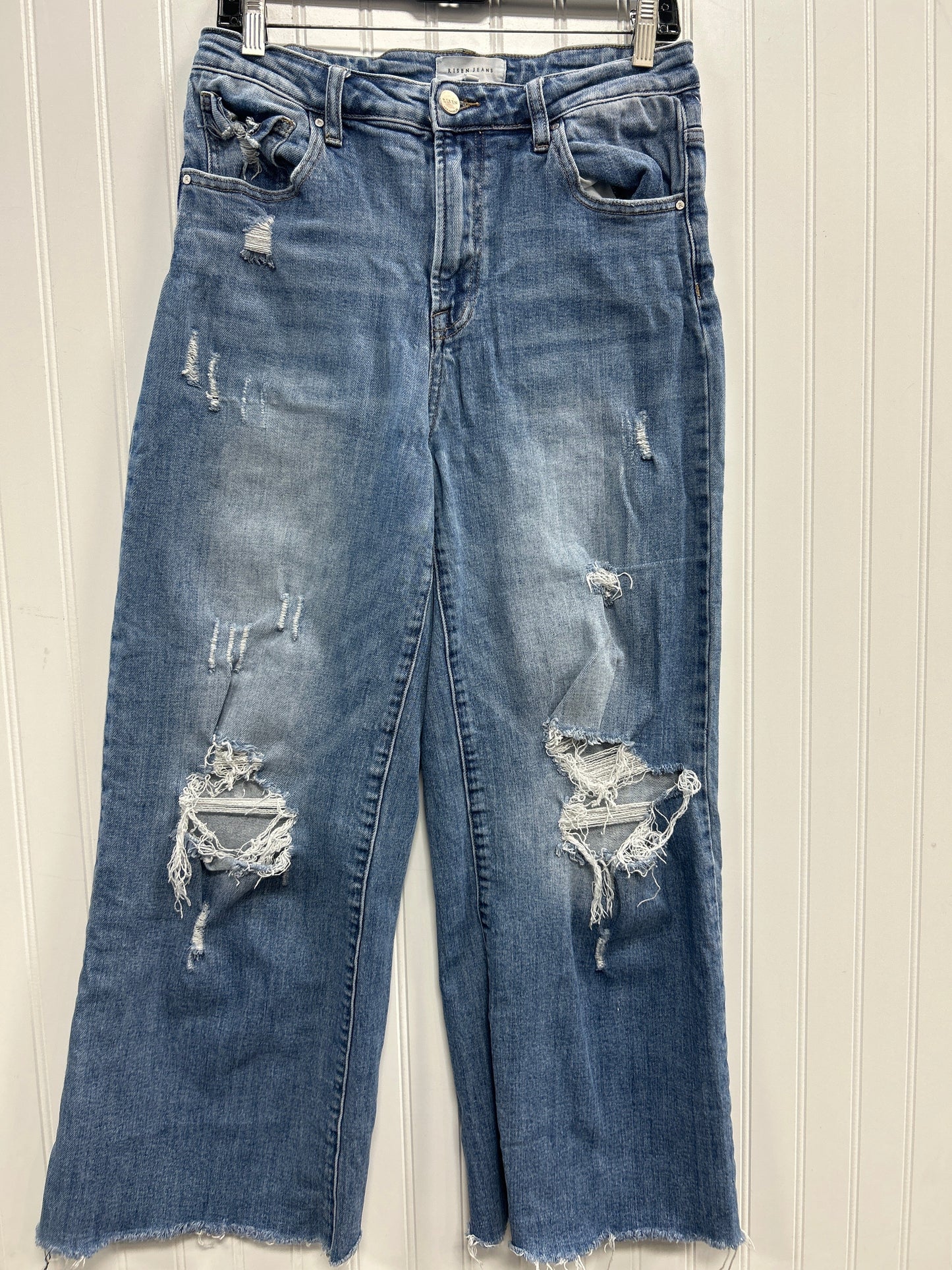 Jeans Straight By Risen In Blue Denim, Size:12