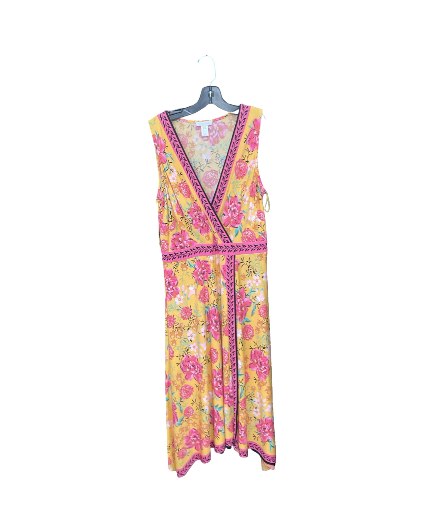 Dress Casual Maxi By London Times In Yellow, Size:M