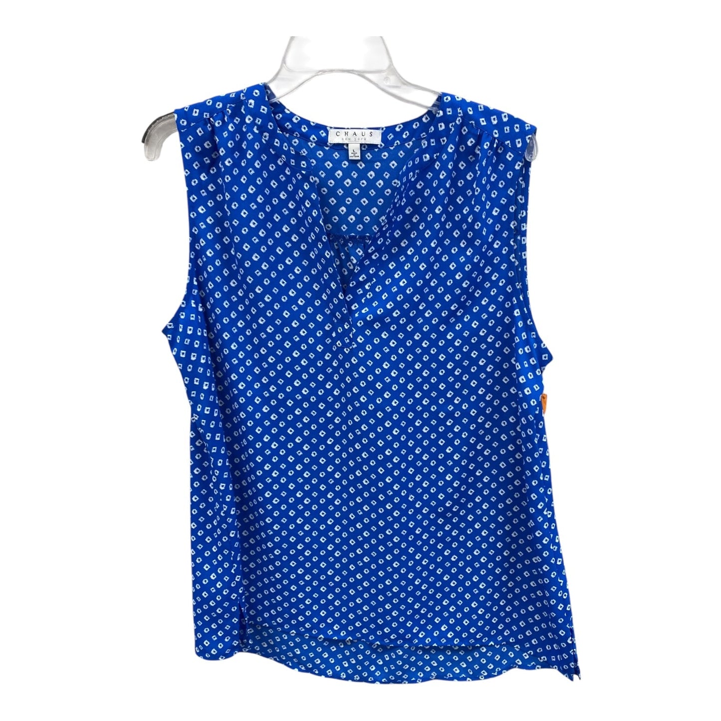 Top Sleeveless By Chaus In Blue, Size:L