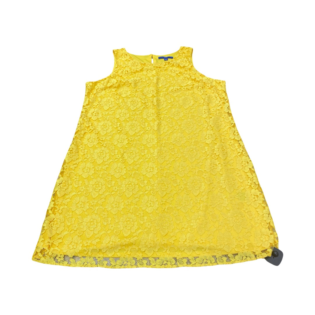 Dress Casual Midi By Apt 9 In Yellow, Size:Xl