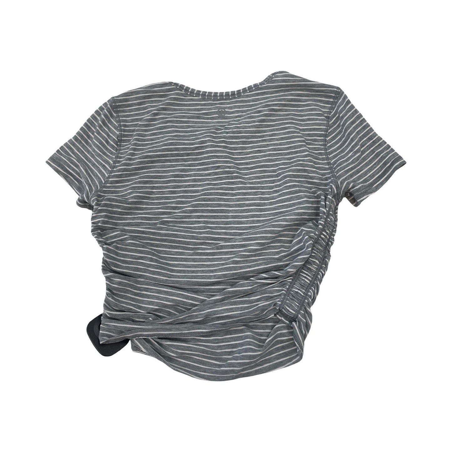 Athletic Top Ss By Lululemon In Striped Pattern, Size:Xs