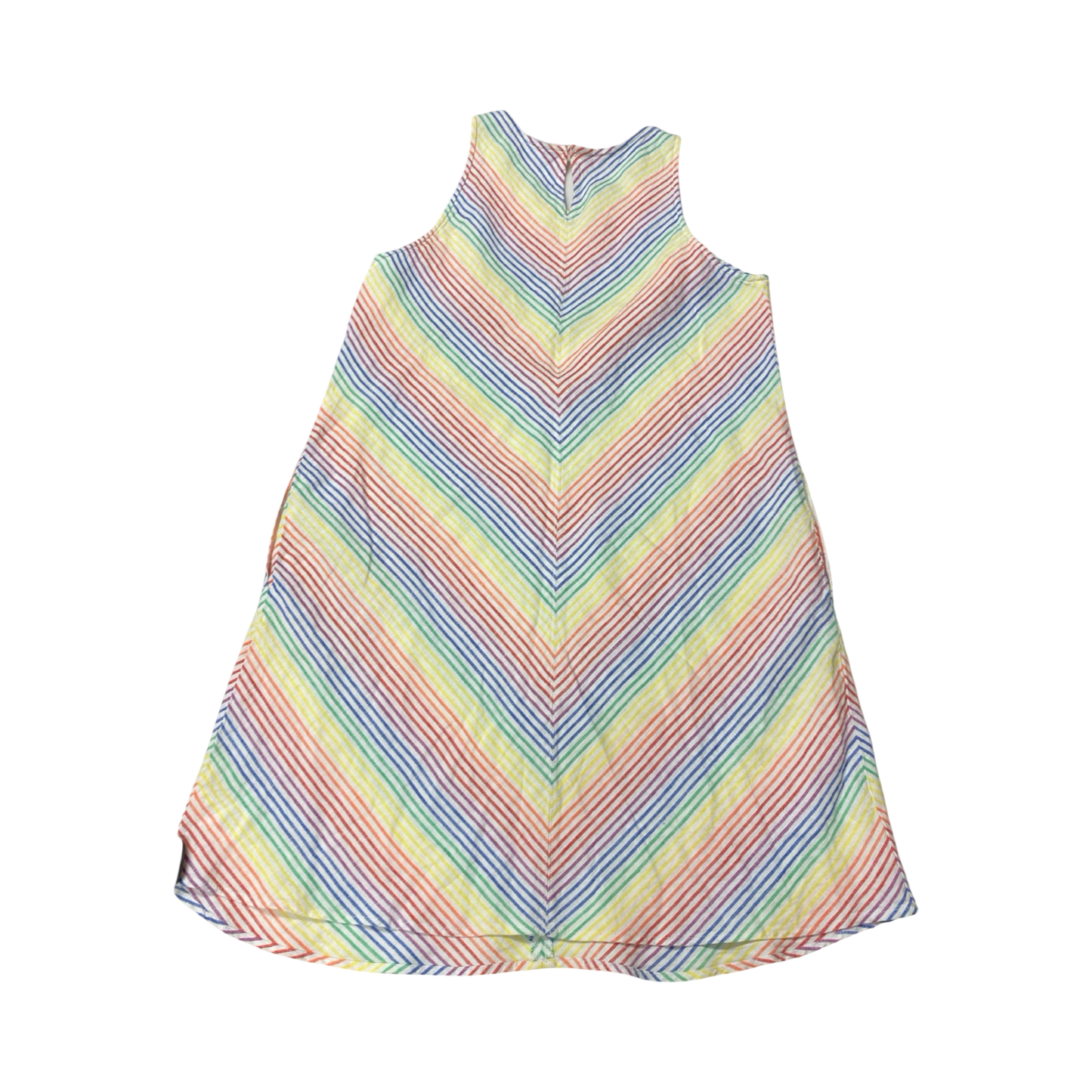 Dress Casual Short By Lands End In Rainbow Print, Size:M