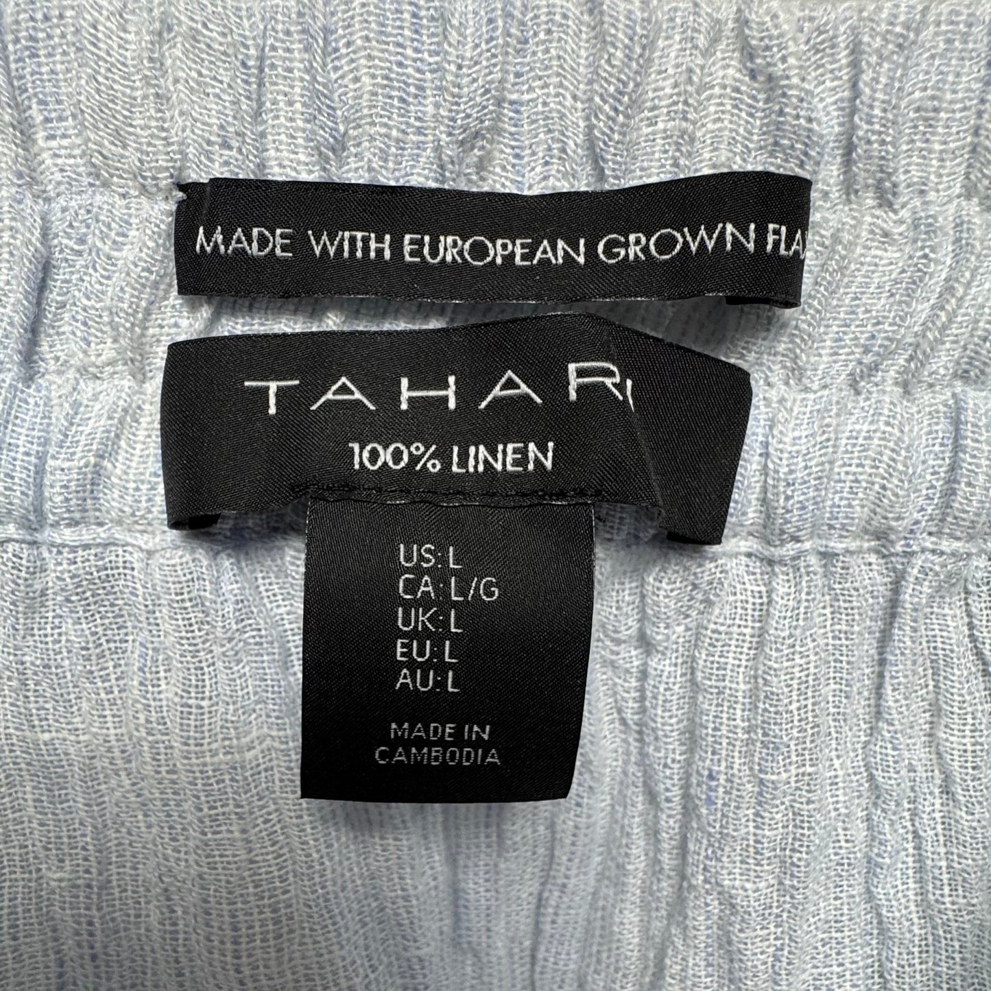 Linen Skirt Maxi By Tahari In Blue, Size: L