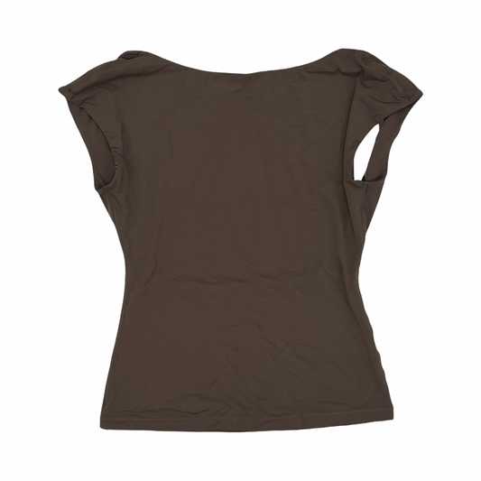 Blouse Sleeveless By Cmf In Brown, Size:S