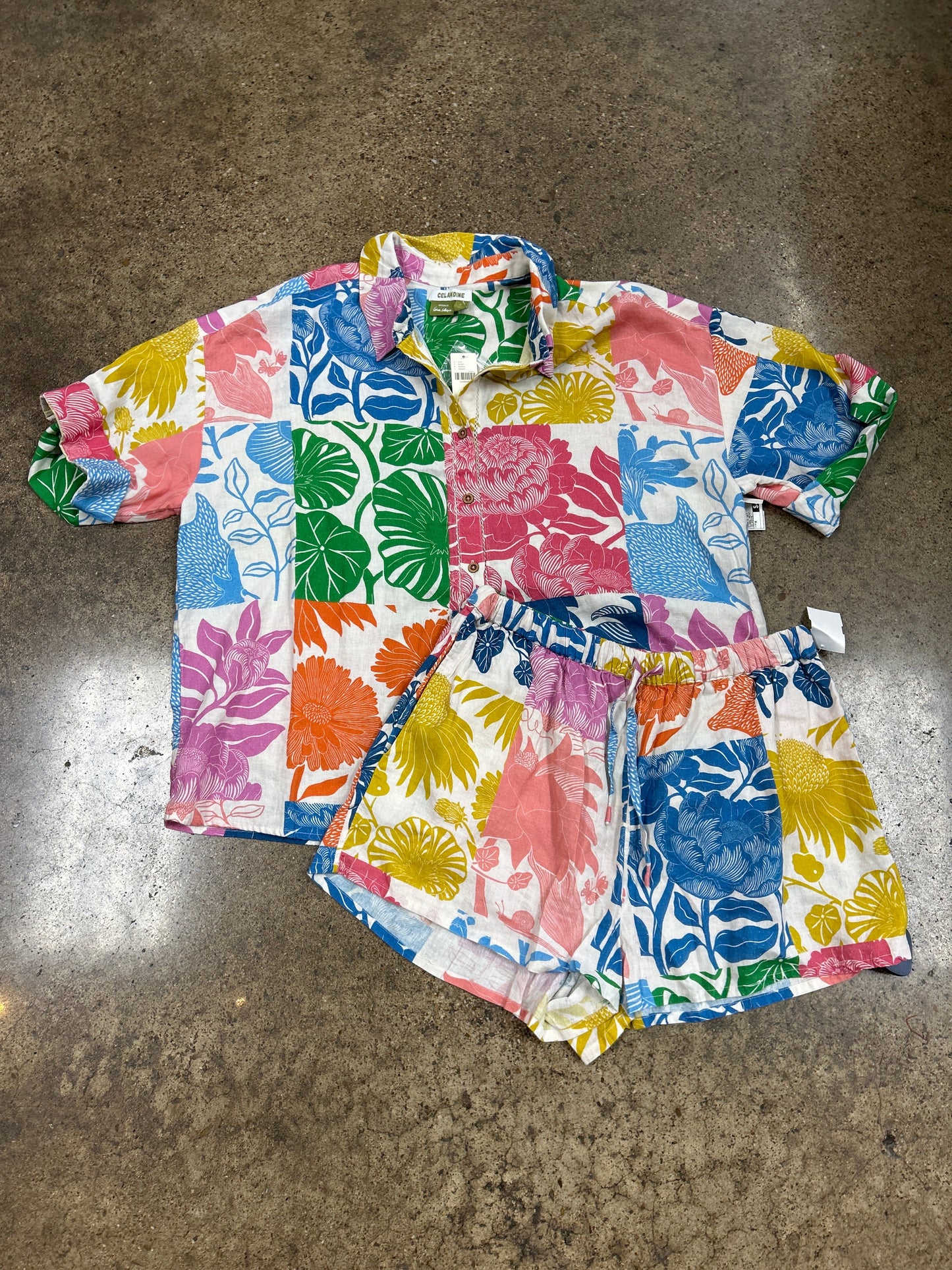 Shorts Set By Anthropologie In Floral Print, Size:M