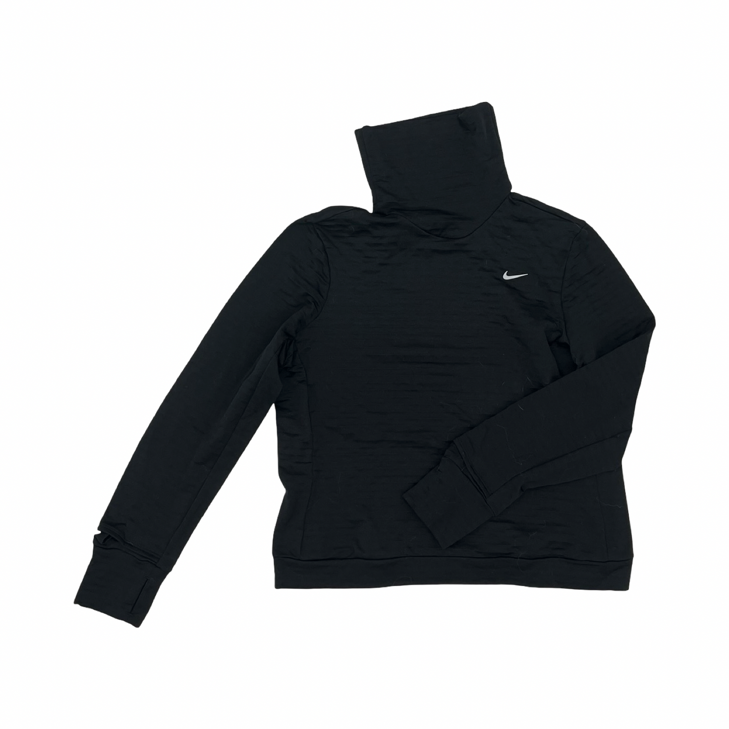Athletic Top Ls Collar By Nike Apparel In Black, Size:L