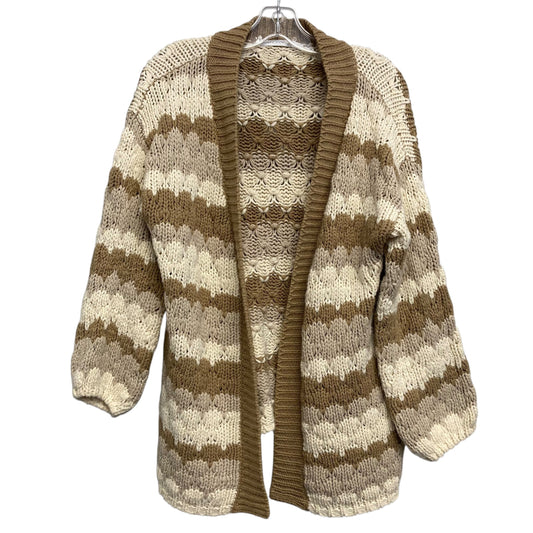 Sweater Cardigan By Altard State In Tan & White, Size:S